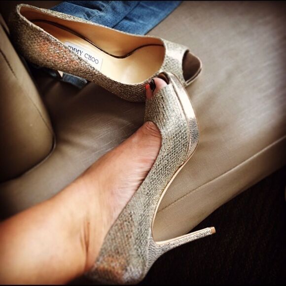 BRAND NEW JIMMY CHOO Luna champagne heels - Picture 9 of 13